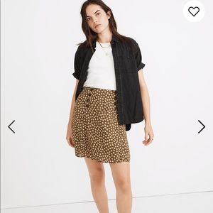 Madewell NEW Mini Skirt in Woodcut Flowers